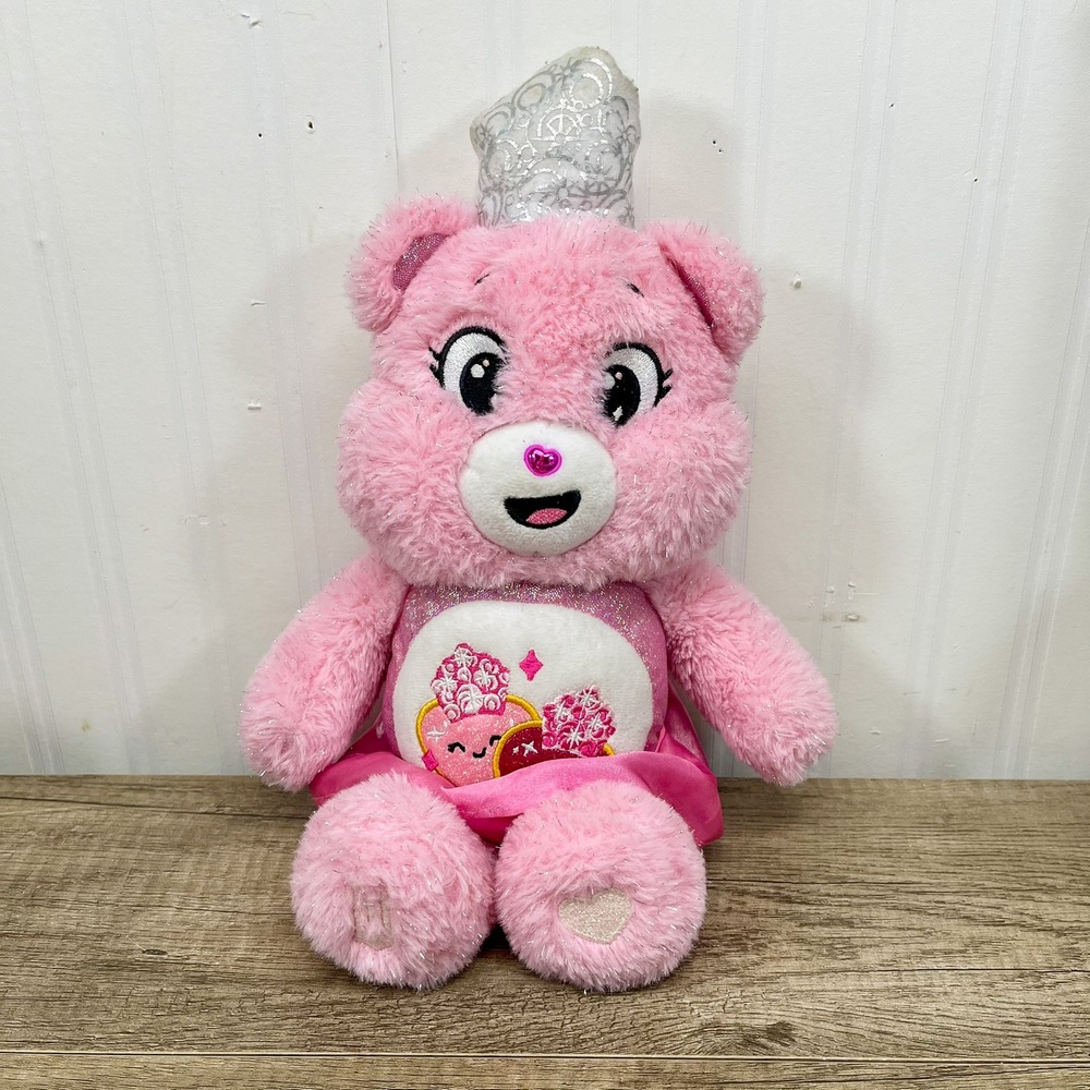 Care Bears Sweet Celebrations Pink Birthday Bear Plush Basic Fun 11 inch